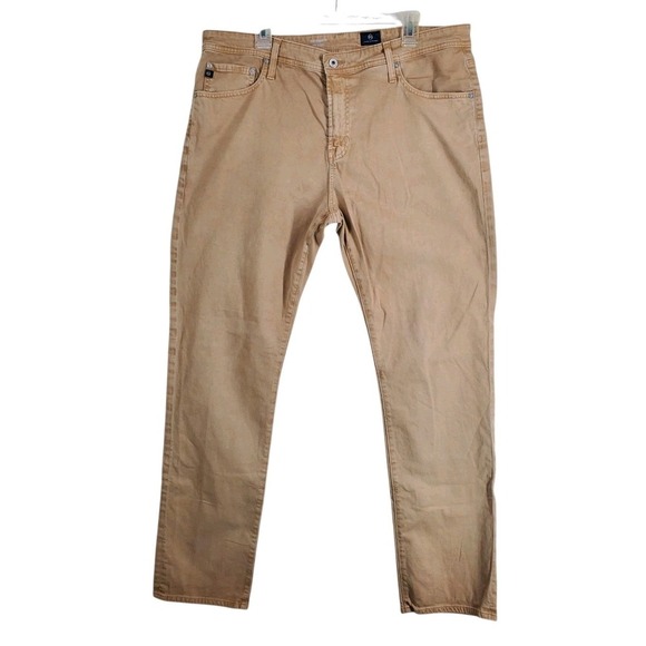 AG Adriano Goldschmied Everett Chino Pants Mens 38 Beige Slim Straight (39x34) - Picture 12 of 13